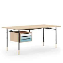 Nyhavn skrivebord 170 cm Cold med skuffer