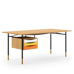 Nyhavn skrivebord 170 cm Warm med skuffer