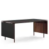 Nyhavn spisebord med klaffar Black Linoleum/Walnut
