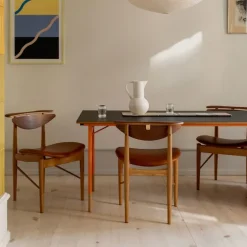 Nyhavn spisebord med klaffar Black Linoleum/Walnut