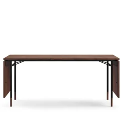 Nyhavn spisebord med klaffar Dark oiled oak/black linoleum