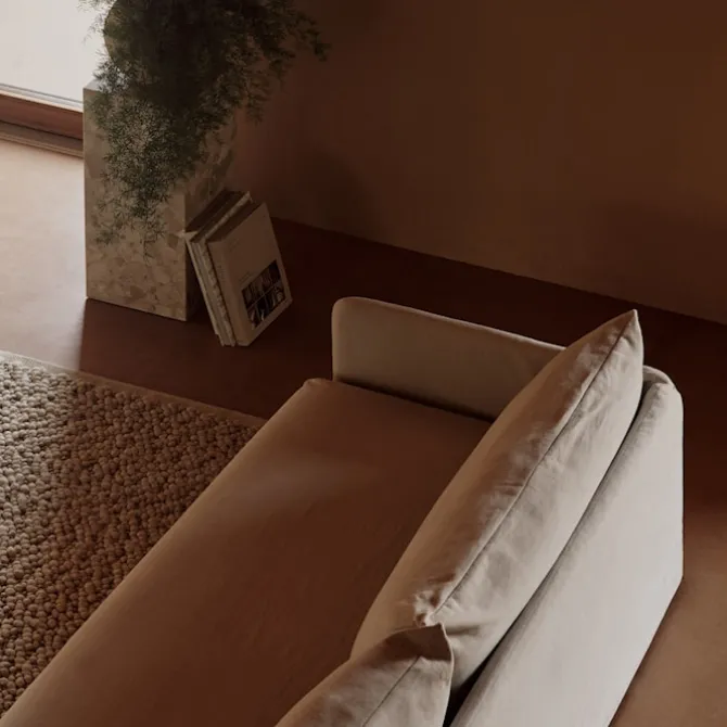 Offset 2-seters sofa