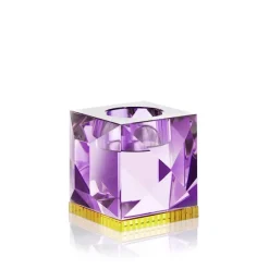 Ophelia T-Light Holder Purple/Yellow