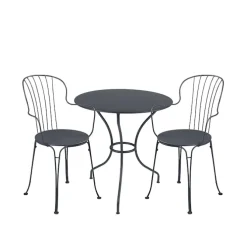 Opéra+ spisegruppe pidestallbord Ø67cm & 2 karmstoler