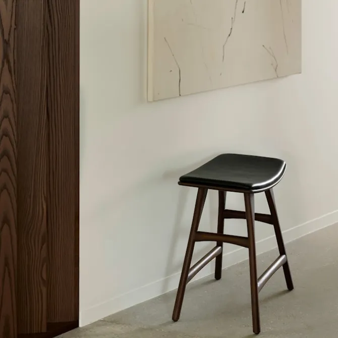 Osso Stool Teak Brown - Upholstered