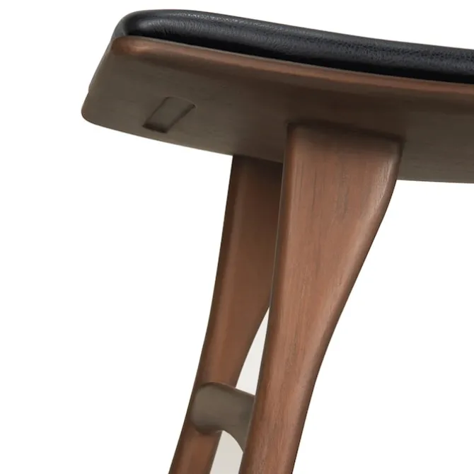 Osso Stool Teak Brown - Upholstered