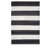 Outdoor Stripe Teppe - Black/White