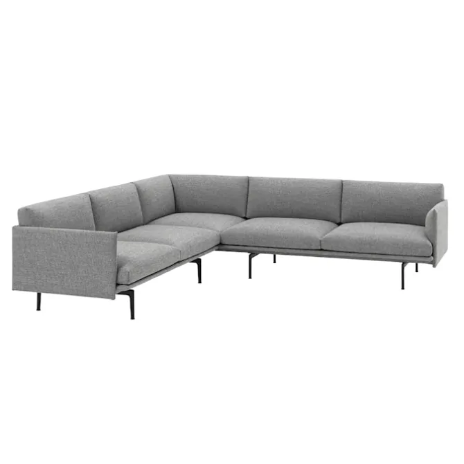 Outline Sofa Corner / Black Base