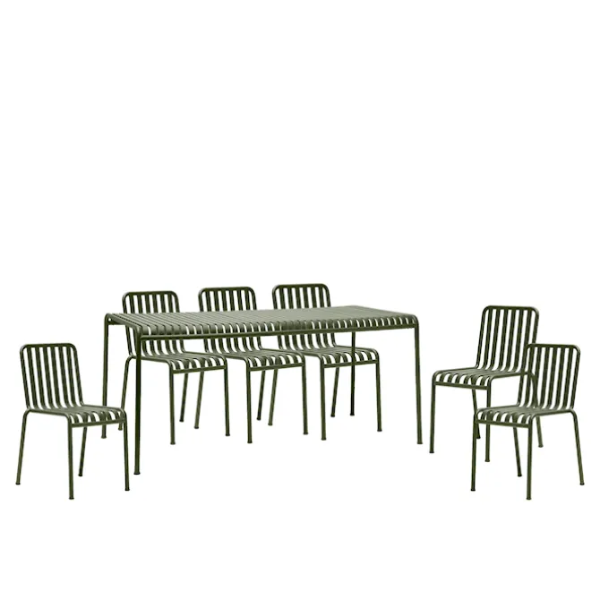 Palissade spisestuesett med bord 90x170cm og 6 stoler