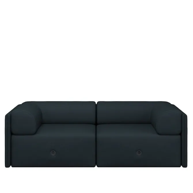 Palo Block 2-seater Sofa Low Back with Armrests