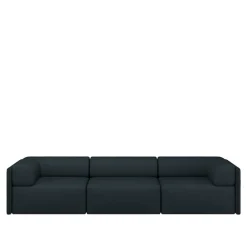 Palo Block 3-seater Sofa Low Back with Armrests