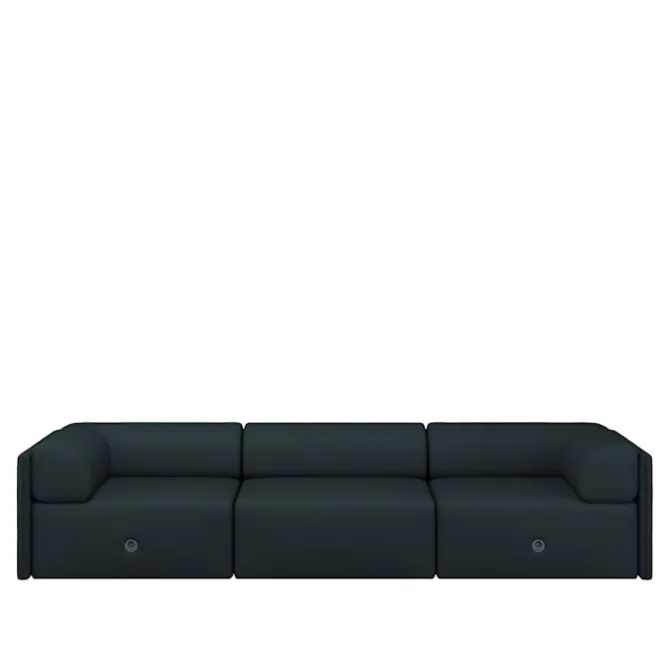 Palo Block 3-seater Sofa Low Back with Armrests