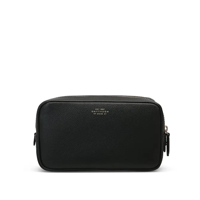 Panama Double Zip Washbag - Black
