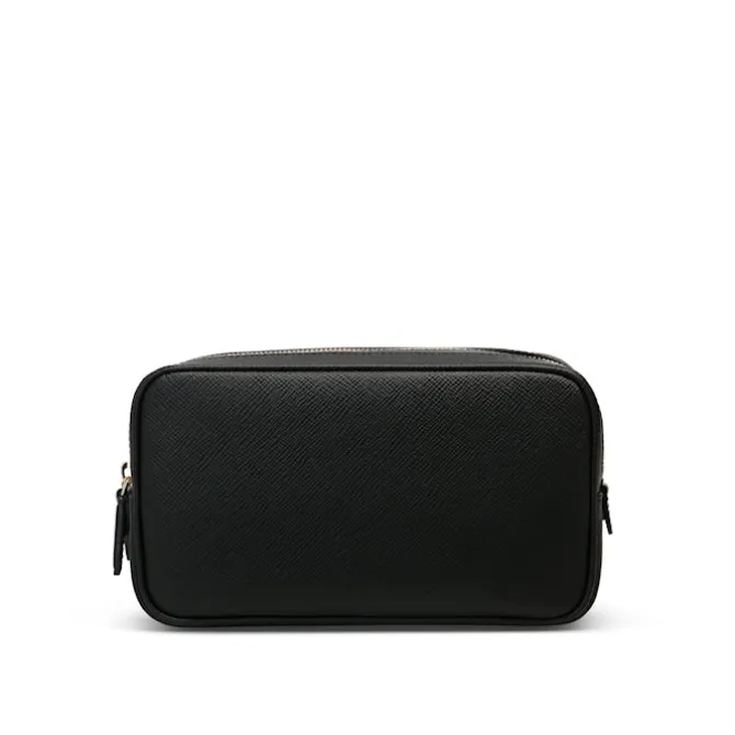 Panama Double Zip Washbag - Black