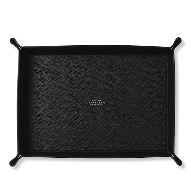 Panama Large Rectangular Trinket Tray - Black