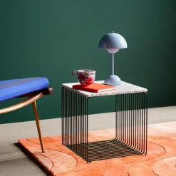 Panton Wire Single toppskiva marmor, djup 34,8 cm