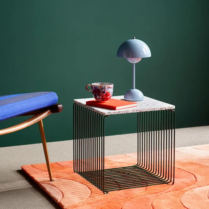 Panton Wire Single toppskiva marmor, djup 34,8 cm