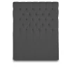 Paula sengegavl i lin, mørk grå