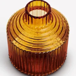 Paviljong Vase 134 mm - Mørk Amber