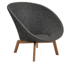 Peacock Lounge Chair Dark Grey