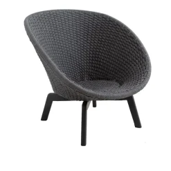Peacock Lounge Chair Dark Grey