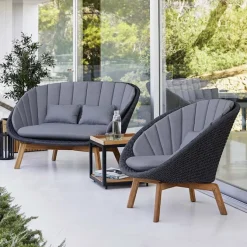 Peacock Lounge Chair Dark Grey