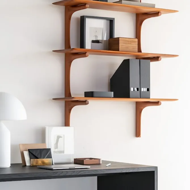 PI Wall Shelf Mahogany