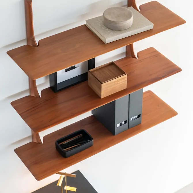 PI Wall Shelf Mahogany