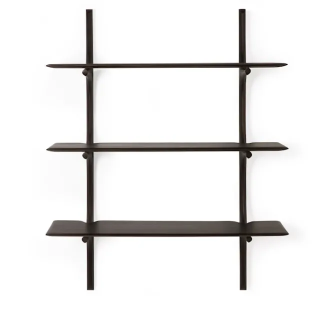 PI Wall Shelf Mahogany Dark Brown