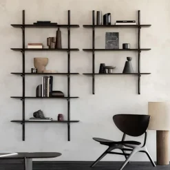 PI Wall Shelf Mahogany Dark Brown