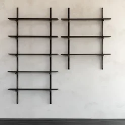 PI Wall Shelf Mahogany Dark Brown