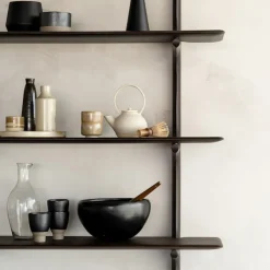 PI Wall Shelf Mahogany Dark Brown