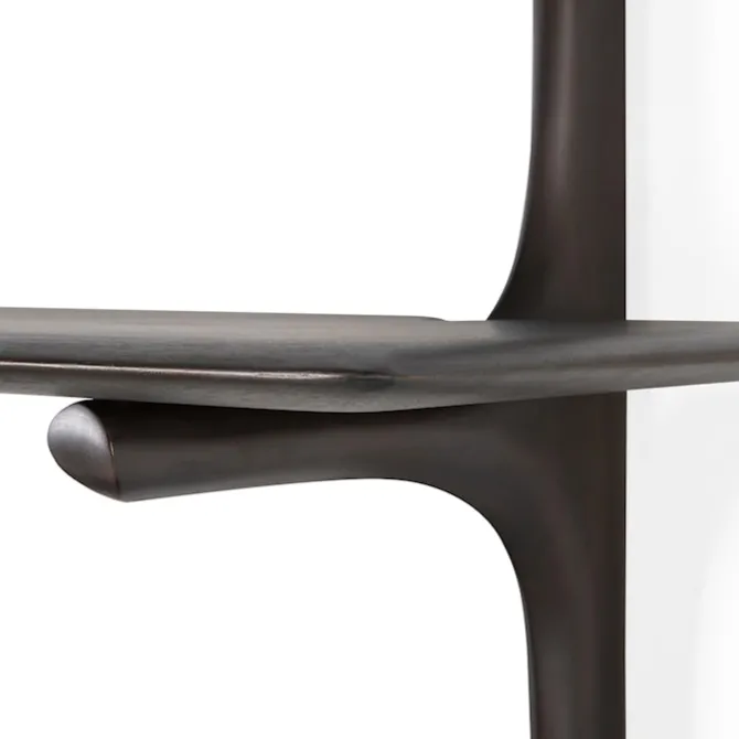 PI Wall Shelf Mahogany Dark Brown