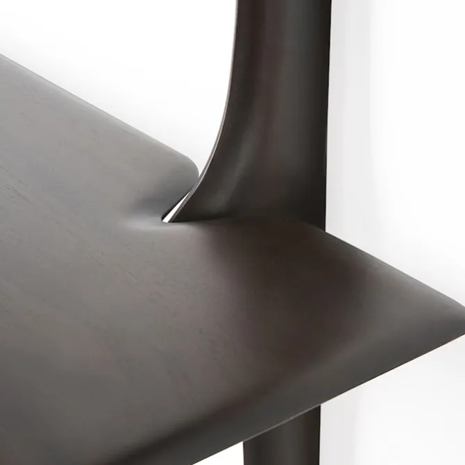 PI Wall Shelf Mahogany Dark Brown