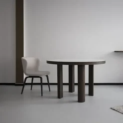 Pipe Chair Wood Black Legs