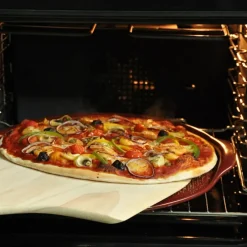 Pizzasten Riflet Ø 40 cm Rød