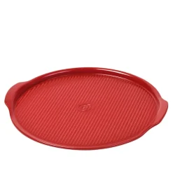 Pizzasten Riflet Ø 40 cm Rød