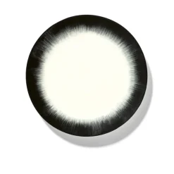 Plate Dé hvit/svart L HVER 4