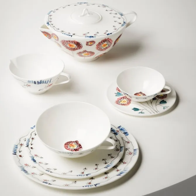 Plate L Anemone Milk - Set of 2