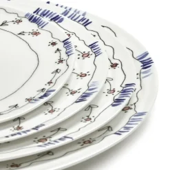 Plate L Anemone Milk - Set of 2