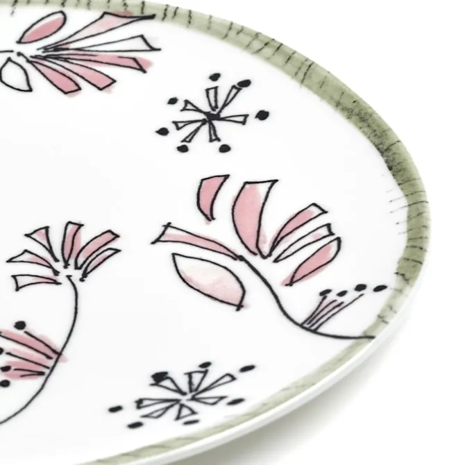 Plate S Fiore Rosa - Set of 2