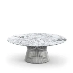 Platner salongbord Ø 107 cm Polert nikkel