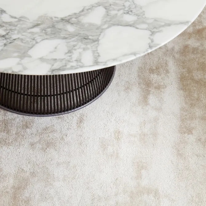 Platner salongbord Ø 107 cm Polert nikkel