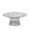 Platner salongbord Ø 92 cm Polert nikkel