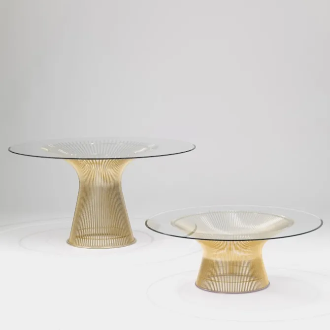 Platner spisebord 18k gull