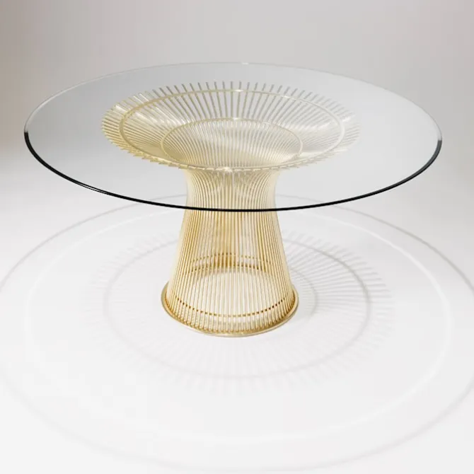 Platner spisebord 18k gull