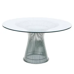 Platner spisebord polert nikkel
