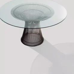 Platner spisebord polert nikkel