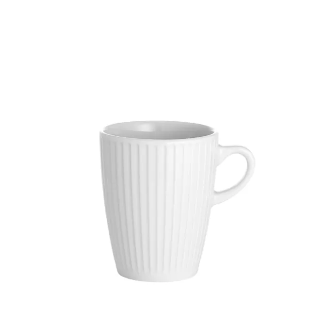 Plissert krus 27 cl hvit
