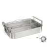 3-Ply Roaster, Stainless Steel Grid & Thermometer